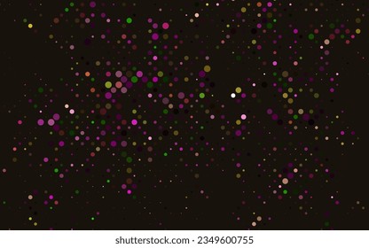Light Pink, Green vector backdrop with dots. Blurred decorative design in abstract style with bubbles. Pattern for ads, booklets.