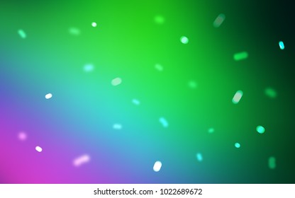 Light Pink, Green vector background with xmas snowflakes. Decorative shining illustration with snow on abstract template. The pattern can be used for year new  websites.