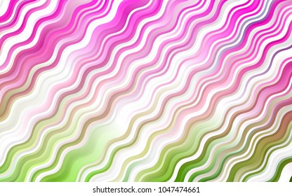 Light Pink, Green vector background with curved circles. Geometric illustration in marble style with gradient.  Marble style for your business design.