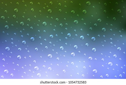 Light Pink, Green vector background with bubbles. Modern abstract illustration with colorful water drops. New design for ad, poster, banner of your website.