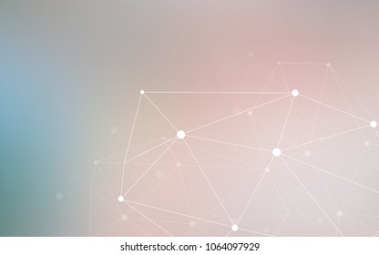 Light Pink, Green vector background with bubbles, lines. Illustration with set of colorful abstract circles and lines. Beautiful design for your business advert.