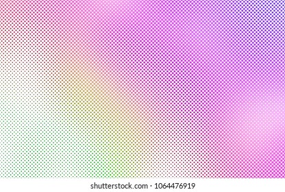 Light Pink, Green vector  background with dots. Glitter abstract illustration with blurred drops of rain. New design for ad, poster, banner of your website.