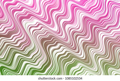 Light Pink, Green vector background with lamp shapes. Colorful abstract illustration with gradient lines. The best blurred design for your business.