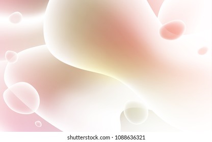 Light Pink, Green vector background with bent ribbons. Creative illustration in halftone memphis style with gradient. Textured wave pattern for backgrounds.