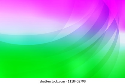 Light Pink, Green vector background with bubble shapes. Glitter abstract illustration with wry lines. New composition for your brand book.