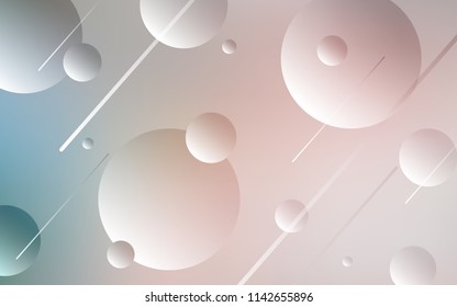 Light Pink, Green vector background with bubbles. Glitter abstract illustration with blurred drops of rain. Pattern can be used for ads, leaflets.