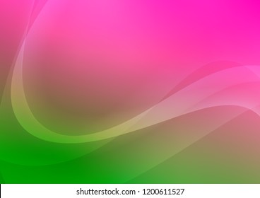 Light Pink, Green vector background with liquid shapes. An elegant bright illustration with gradient. The best blurred design for your business.