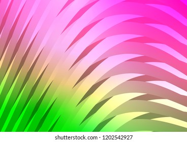 Light Pink, Green vector background with straight lines. Lines on blurred abstract background with gradient. The pattern can be used as ads, poster, banner for commercial.