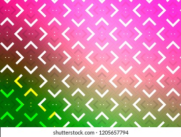 Light Pink, Green vector background with straight lines. Shining colored illustration with narrow lines. Smart design for your business advert.