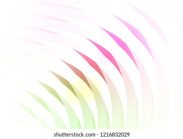 Light Pink, Green vector background with straight lines. Shining colored illustration with narrow lines. Best design for your ad, poster, banner.