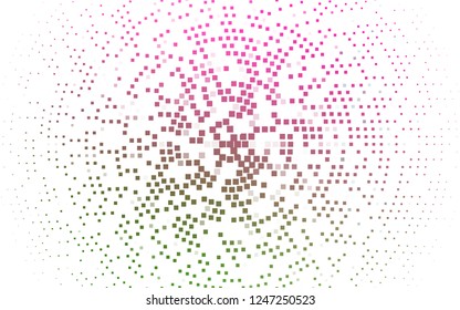 Light Pink, Green vector background with rectangles. Beautiful illustration with rectangles and squares. Pattern for busines ad, booklets, leaflets