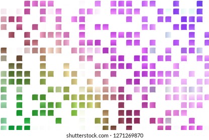Light Pink, Green vector background with rectangles. Beautiful illustration with rectangles and squares. Modern template for your landing page.