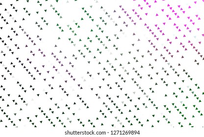 Light Pink, Green vector background with triangles. Abstract gradient illustration with triangles. Template for wallpapers.