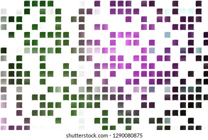 Light Pink, Green vector background with rectangles. Beautiful illustration with rectangles and squares. Smart design for your business advert.