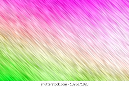 Light Pink, Green vector background with bent ribbons. Colorful illustration in abstract marble style with gradient. A completely new marble design for your business.