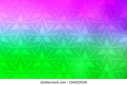 Light Pink, Green vector background with polygonal style. Beautiful illustration with triangles in nature style. Template for wallpapers.