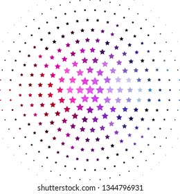 Light Pink, Green vector background with colorful stars. Modern geometric abstract illustration with stars. Best design for your ad, poster, banner.