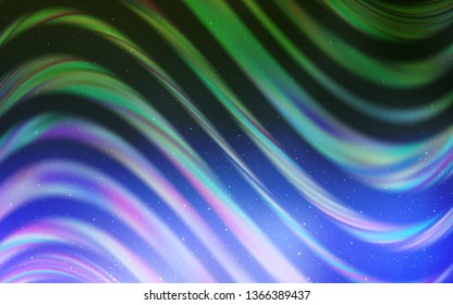 Light Pink, Green vector background with astronomical stars. Modern abstract illustration with Big Dipper stars. Best design for your ad, poster, banner.