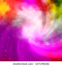 Light Pink, Green vector background with small and big stars. Blur decorative design in simple style with stars. Design for your business promotion.