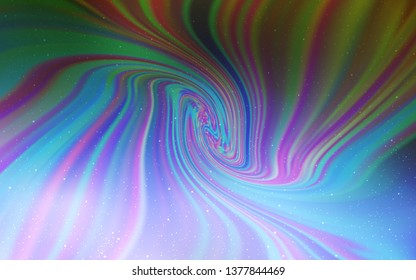 Light Pink, Green vector background with astronomical stars. Shining colored illustration with bright astronomical stars. Pattern for futuristic ad, booklets.