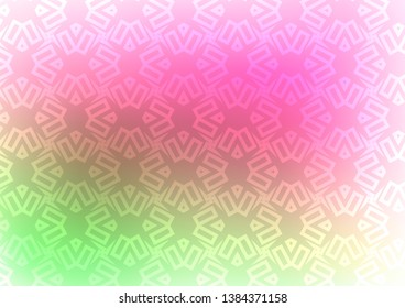 Light Pink, Green vector background with triangles, rectangles. Illustration with colorful triangles, rectangles. Pattern can be used for websites.