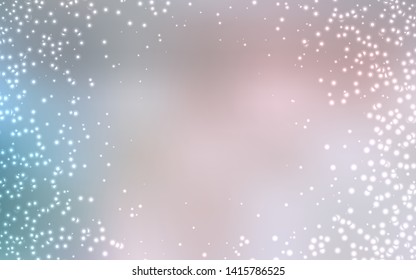 Light Pink, Green vector background with astronomical stars. Modern abstract illustration with Big Dipper stars. Smart design for your business advert.