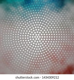 Light Pink, Green vector background with small and big stars. Colorful illustration with abstract gradient stars. Best design for your ad, poster, banner.