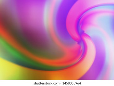 Light Pink, Green vector background with curved circles. Modern gradient abstract illustration with bandy lines. Brand new design for your ads, poster, banner.