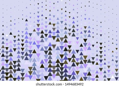 Light Pink, Green vector background with triangles. Decorative design in abstract style with triangles. Template for wallpapers.