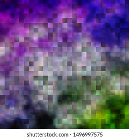 Light Pink, Green vector background in polygonal style. Abstract gradient illustration with colorful rectangles. Template for cellphones.