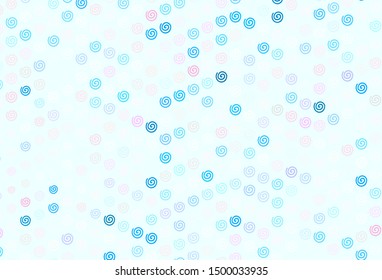 Light Pink, Green vector background with bent lines. A shining illustration, which consists of curved lines. Elegant pattern for a brand book.