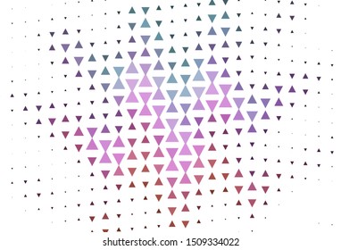 Light Pink, Green vector background with polygonal style. Modern abstract illustration with colorful triangles. Pattern for commercials.