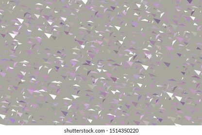 Light Pink, Green vector background with triangles. Illustration with set of colorful triangles. Pattern for booklets, leaflets