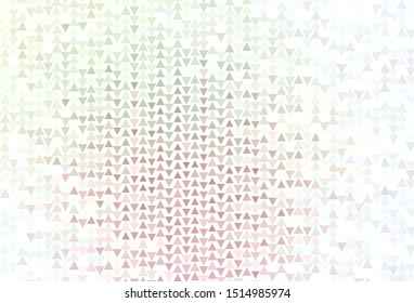 Light Pink, Green vector background with polygonal style. Glitter abstract illustration with triangular shapes. Modern template for landing page.
