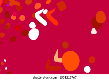Light Pink, Green vector background with abstract shapes. Colorful chaotic forms with gradient in modern style. Modern design for your business card.