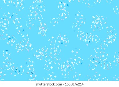 Light Pink, Green vector background with arithmetic signs. Colored mathematic signs with gradient on white background. Smart design for university advert.