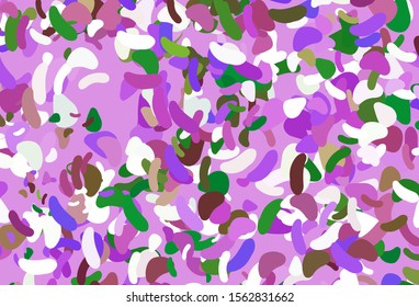 Light Pink, Green vector background with abstract forms. Illustration with colorful gradient shapes in abstract style. Background for a cell phone.
