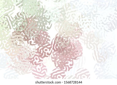 Light Pink, Green vector background with abstract shapes. Modern abstract illustration with colorful random forms. Simple design for your web site.