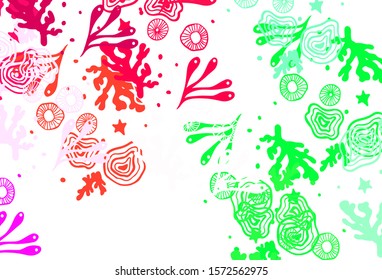 Light Pink, Green vector background with abstract shapes. Modern abstract illustration with colorful random forms. Simple design for your web site.