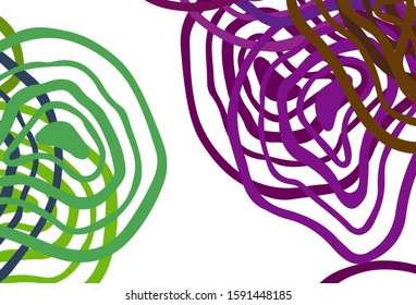 Light Pink, Green vector background with bent lines. Shining colorful illustration in simple style. Abstract design for your web site.