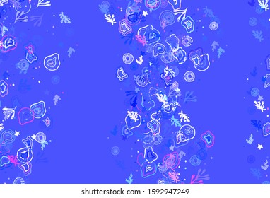 Light Pink, Green vector background with abstract shapes. Decorative design in abstract style with random forms. Background for a cell phone.