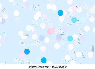 Light Pink, Green vector background with bubbles. Blurred decorative design in abstract style with bubbles. Pattern for beautiful websites.