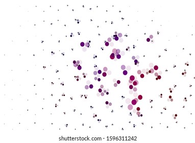 Light Pink, Green vector background with bubbles. Beautiful colored illustration with blurred circles in nature style. Design for poster, banner of websites.