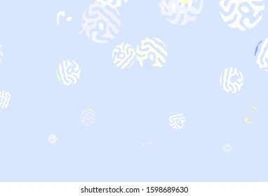Light Pink, Green vector background with spots. Blurred decorative design in abstract style with bubbles. Design for poster, banner of websites.