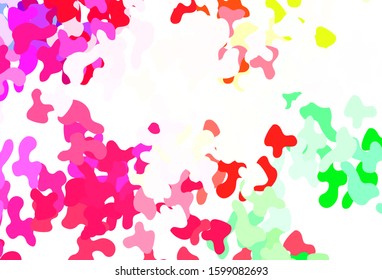 Light Pink, Green vector background with abstract shapes. Decorative design in abstract style with random forms. Simple design for your web site.