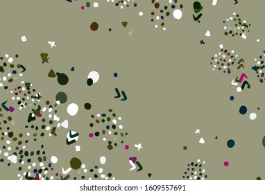 Light Pink, Green vector background with abstract shapes. Illustration with colorful gradient shapes in abstract style. Background for a cell phone.
