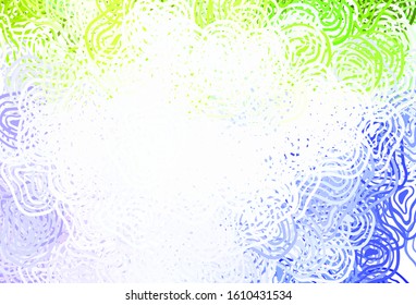 Light Pink, Green vector background with abstract shapes. Colorful chaotic forms with gradient in modern style. Simple design for your web site.