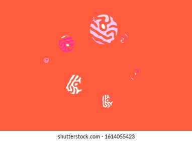 Light Pink, Green vector background with spots. Blurred bubbles on abstract background with colorful gradient. Design for your business advert.