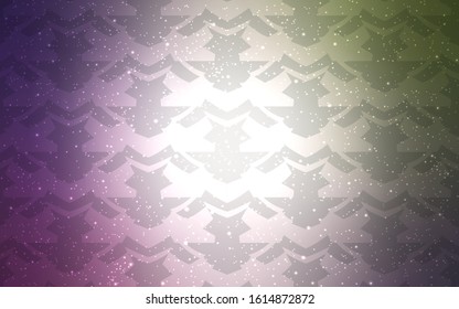 Light Pink, Green vector background with wry lines. Colorful illustration in simple style with gradient. A completely new template for your design.