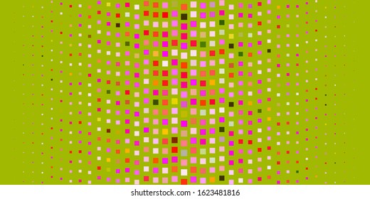Light Pink, Green vector background in polygonal style. Abstract gradient illustration with colorful rectangles. Modern template for your landing page.